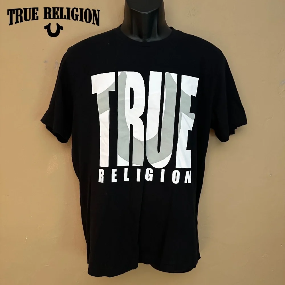 True Religion V Neck T Shirt Large Gently worn 100% cotton